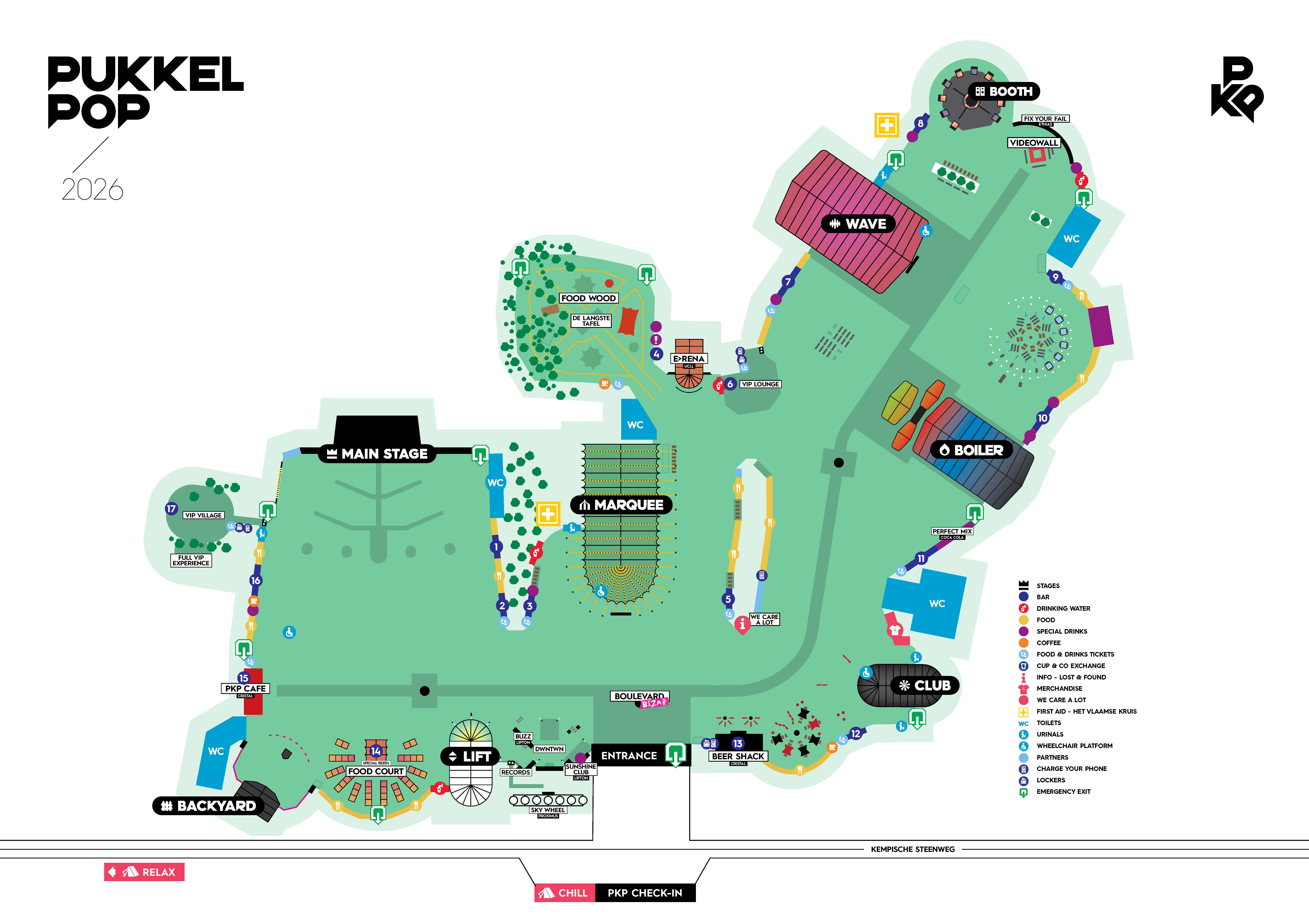 Pukkelpop site map